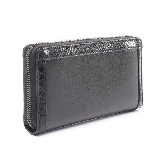 Gucci Ophidia Round Long Wallet Exotic Leather Black - Picture 2 of 5